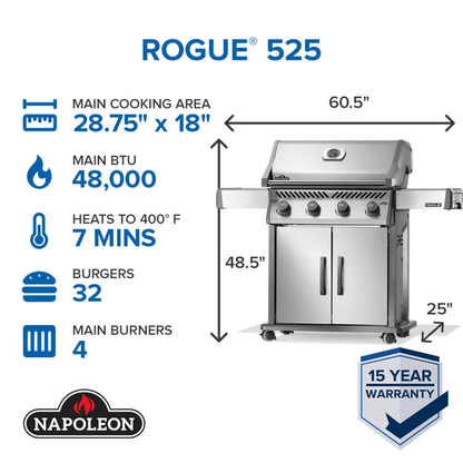 Napeleon Rogue® 525 Gas Grill(Stainless Steel)