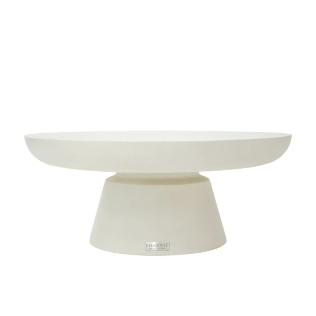 Elementi KYLIX Cream White 34" Medium Concrete Coffee Table