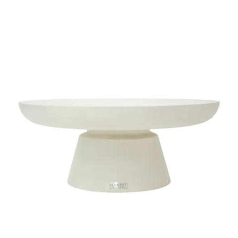 Elementi KYLIX Cream White 34" Medium Concrete Coffee Table
