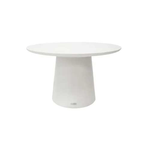 Elementi Rio 48" Round Concrete Dining Table- Cream White