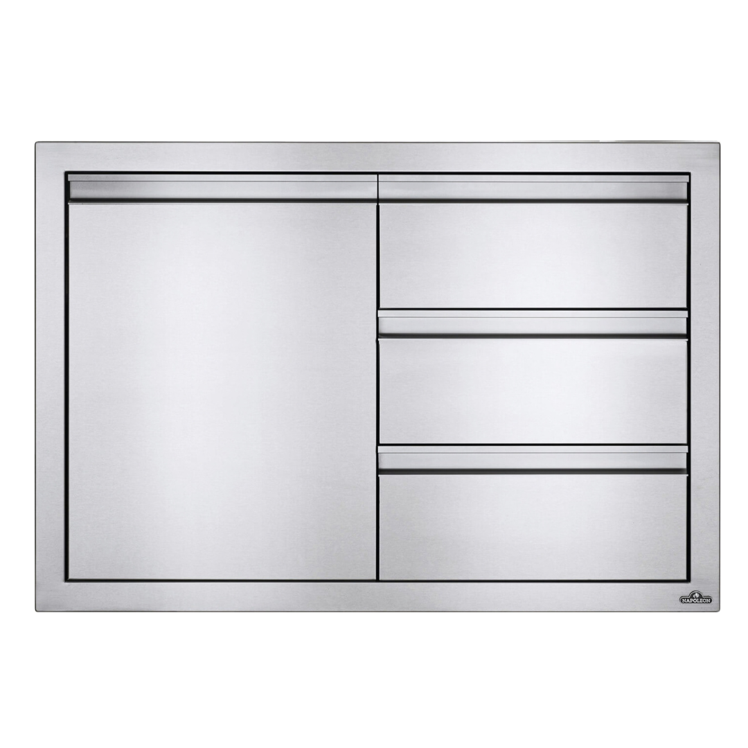 Napoleon 36 x 24 inch Single Door & Triple Drawer Combo