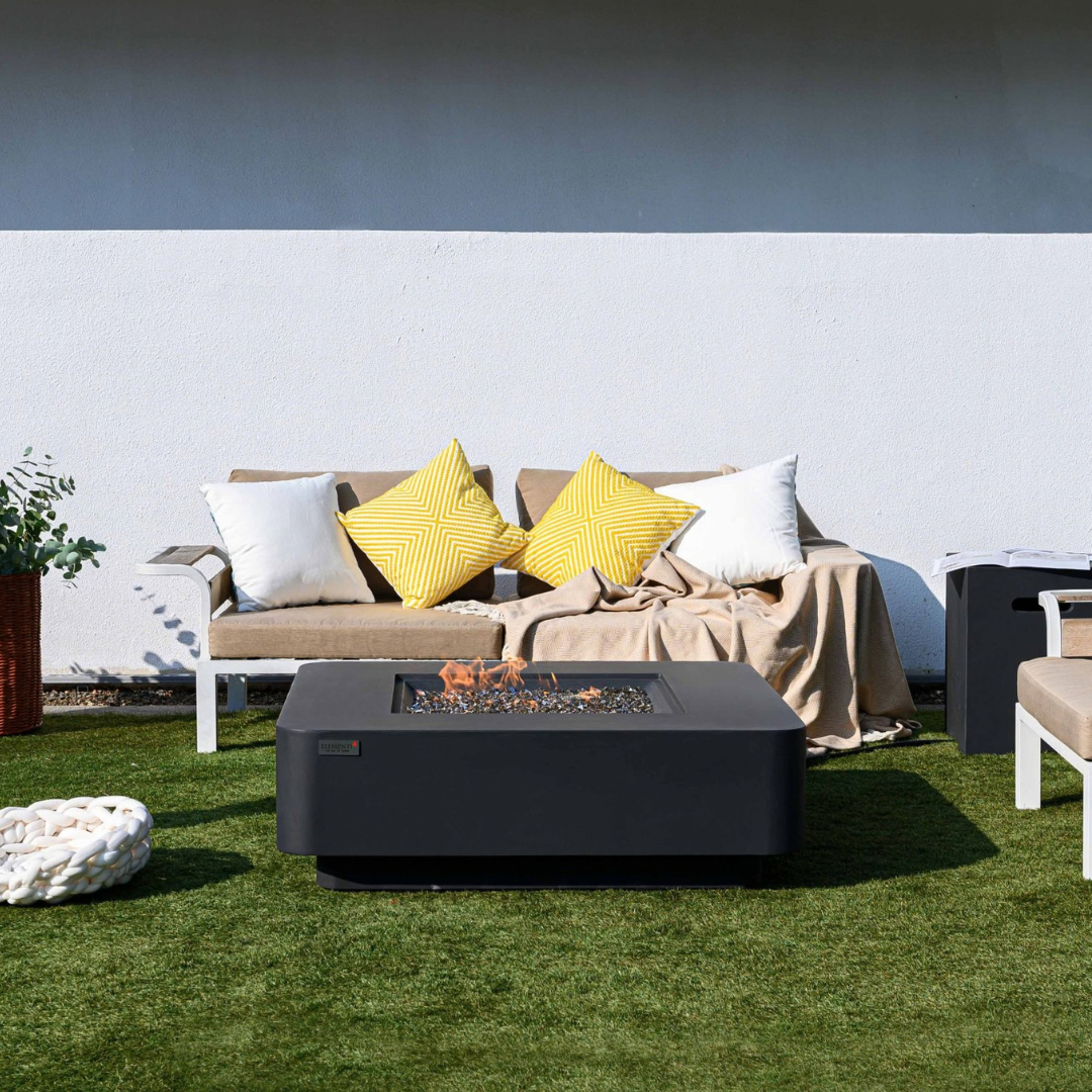 ELEMENTI PLUS BERGAMO Fire Table -Dark Gray