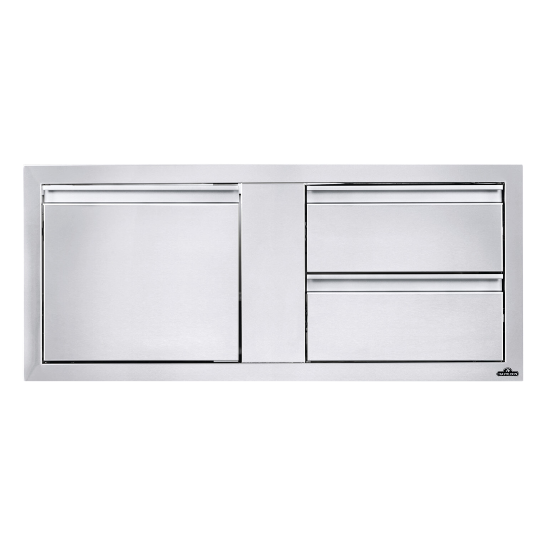 Napoleon 42 x 16 inch Single Door & Double Drawer Combo