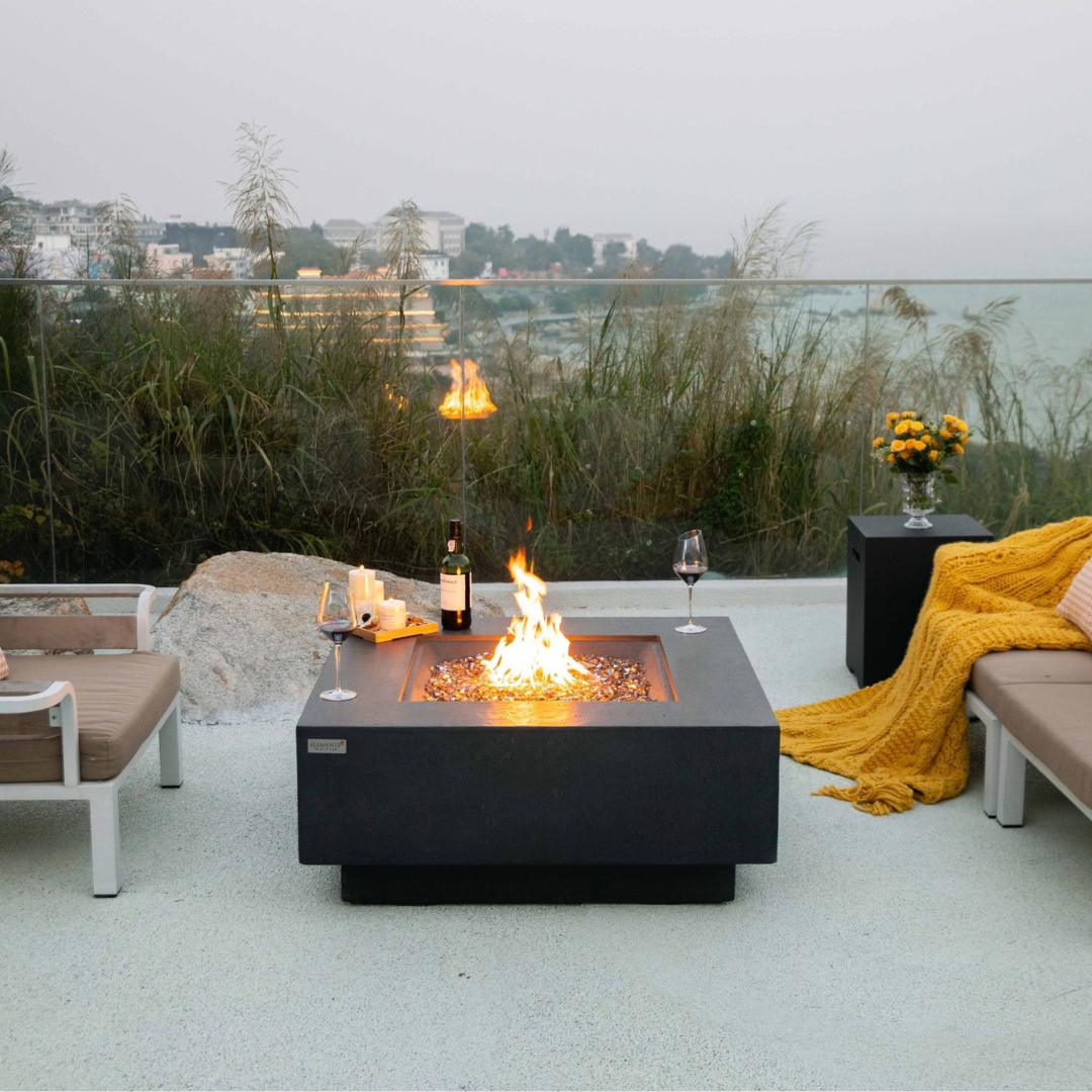 ELEMENTI PLUS BERGEN Fire Table - Dark Gray