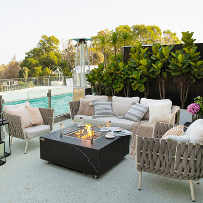 ELEMENTI PLUS SOFIA Marble Porcelain Fire Table