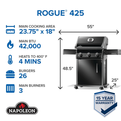 Napoleon Rogue® 425 with Stainless Steel Grids
