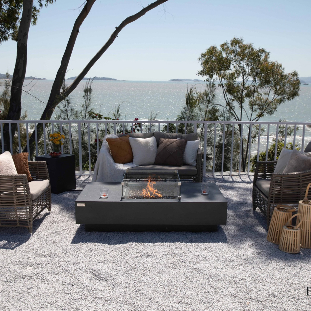 ELEMENTI PLUS CANNES Fire Table- Dark Gray