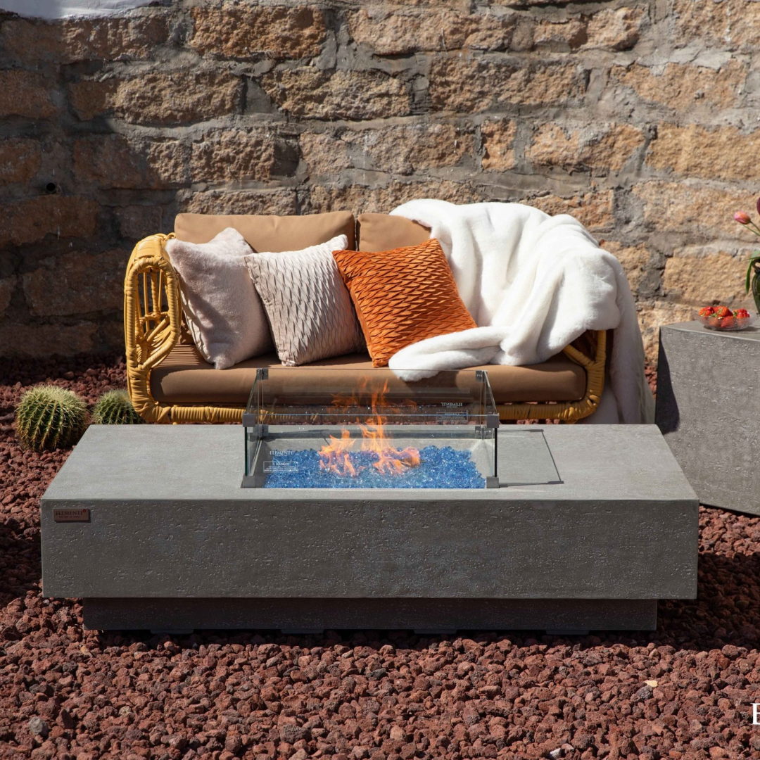ELEMENTI PLUS MONTE CARLO Fire Table- Light Gray