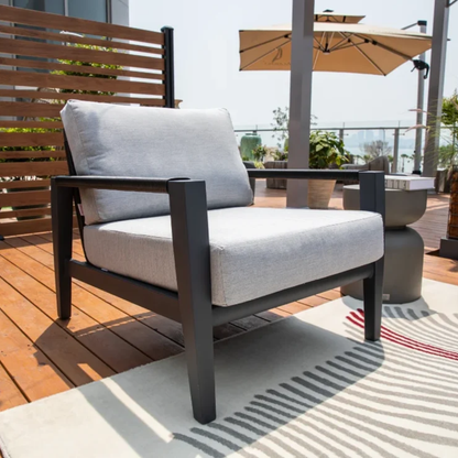 Elementi Laguna Outdoor Aluminum Lounge Chair with Sunbrella® Cushions