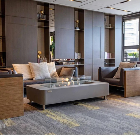 Elementi Sydney 30" Rectangle Space Gray Concrete Ethanol Fire Table