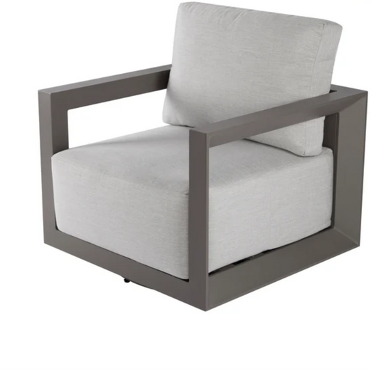Elementi Newport Outdoor Aluminum Swivel Chair with Sunbrella® Cushions