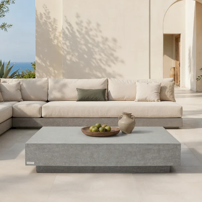 Elementi Tevere 60" Concrete Coffee Table - Space Gray