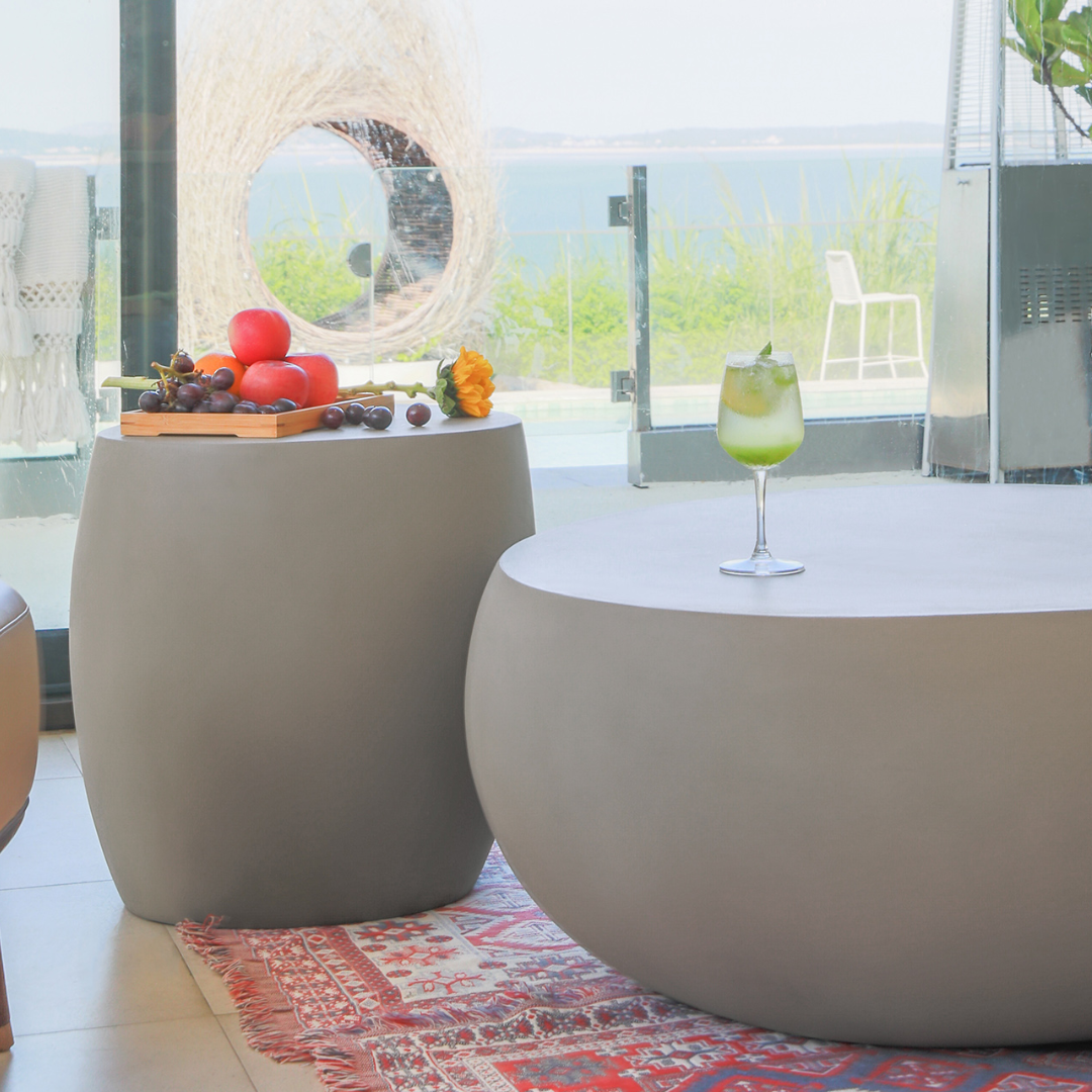 Elementi  IKARIA Cobble Side Table - Space Gray