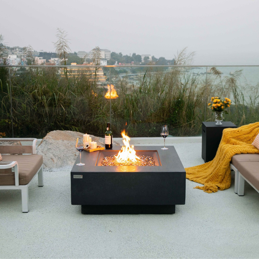 ELEMENTI PLUS BERGEN Fire Table - Dark Gray