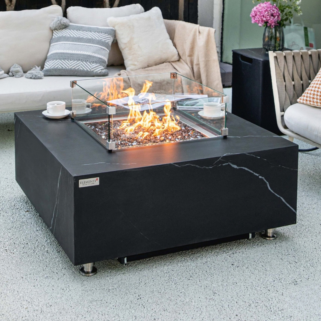 ELEMENTI PLUS SOFIA Marble Porcelain Fire Table