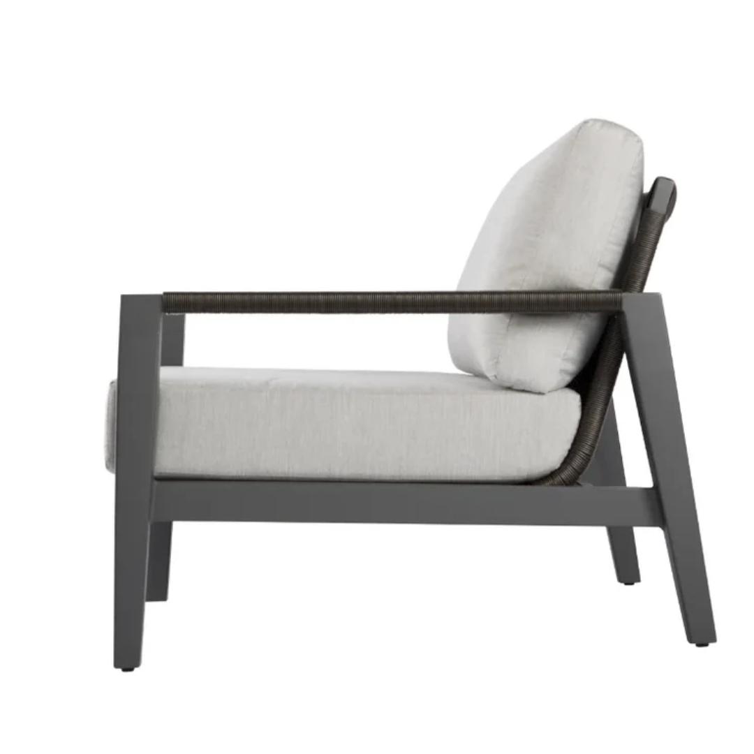 Elementi Laguna Outdoor Aluminum Lounge Chair with Sunbrella® Cushions
