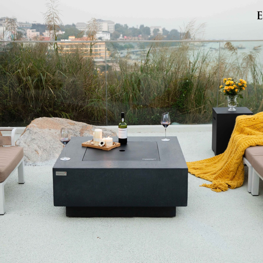 ELEMENTI PLUS BERGEN Fire Table - Dark Gray