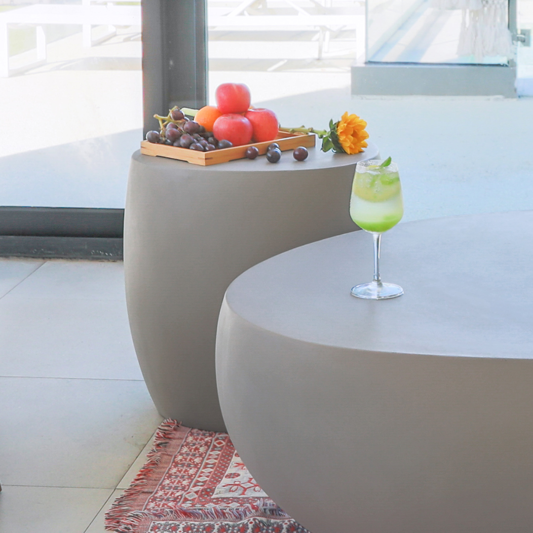 Elementi  IKARIA Cobble Side Table - Space Gray