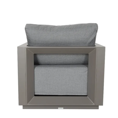 Elementi Newport Outdoor Powder-Coated Aluminum Lounge Chair with Sunbrella®Cushions