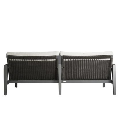 Elementi Laguna Outdoor Aluminum 3-Seat Sofa with Sunbrella® Cushions