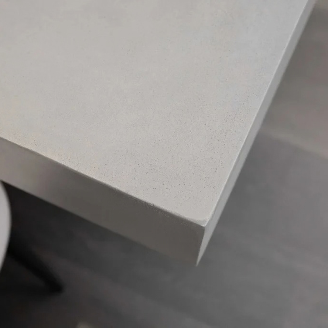 Elementi Home Malaga 96" Medium Rectangular Space Grey Concrete Dining Table