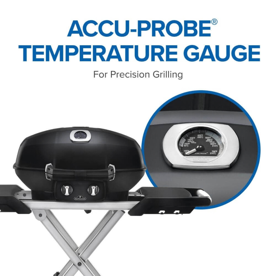 Napoleon TravelQ™ PRO285X Portable Propane Gas Grill with Scissor Cart (Black)