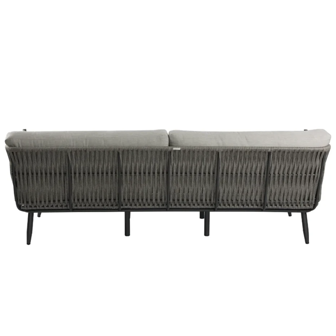 Elementi Milano Outdoor Aluminum 3-Seat Sofa with Sunbrella® Cushions