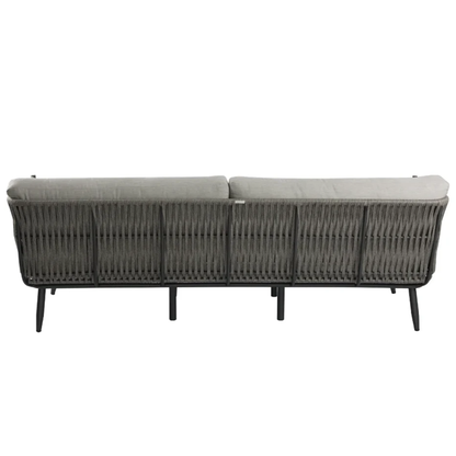 Elementi Milano Outdoor Aluminum 3-Seat Sofa with Sunbrella® Cushions