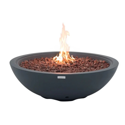 Elementi +Rose Bowl 48" Dark Gray Concrete Fire Pit