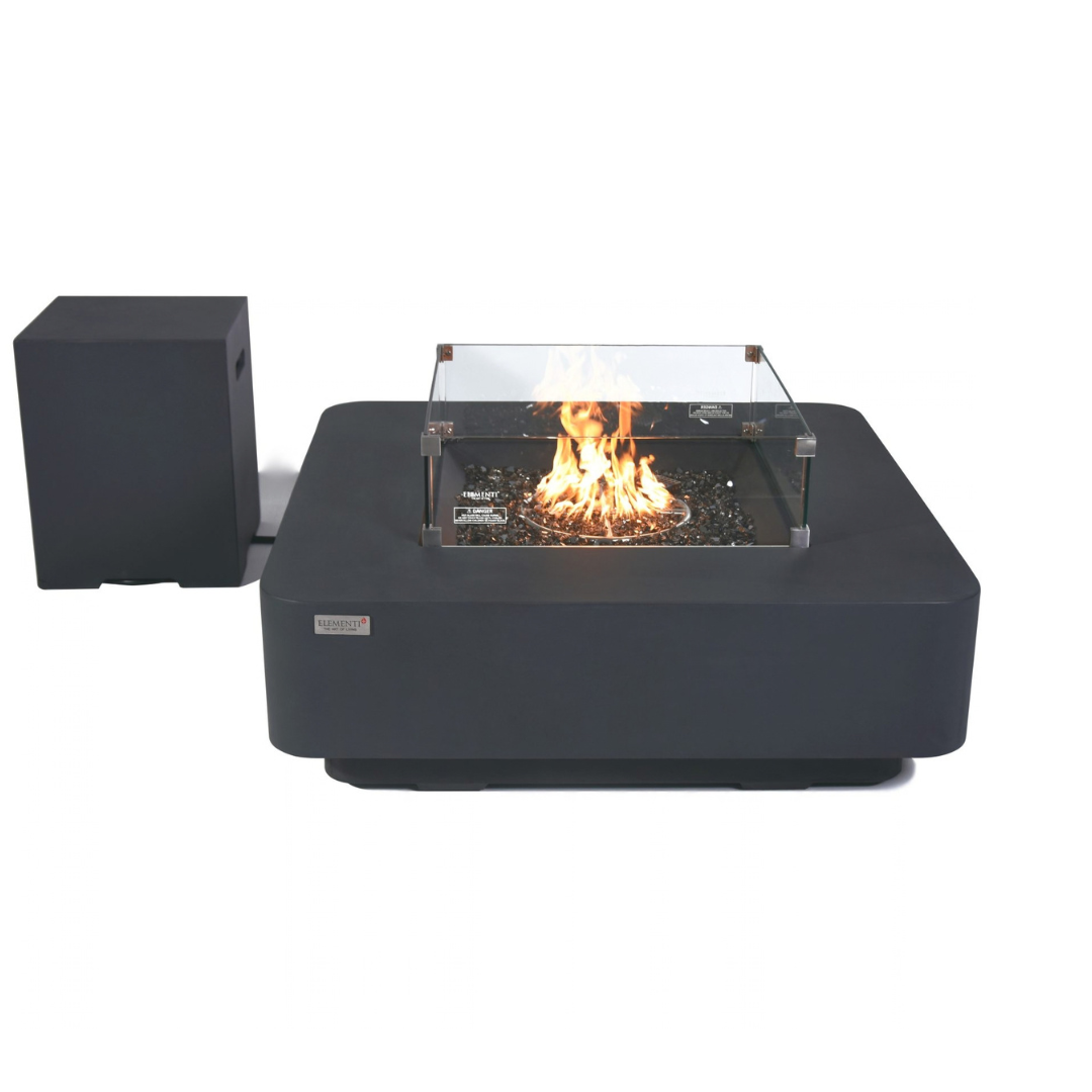 ELEMENTI PLUS BERGAMO Fire Table -Dark Gray