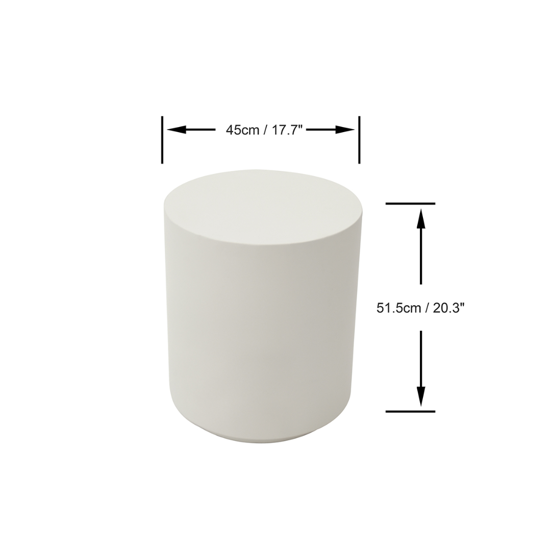 Elementi ROME Column Series Side Table - Cream White