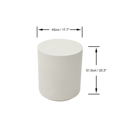 Elementi ROME Column Series Side Table - Cream White