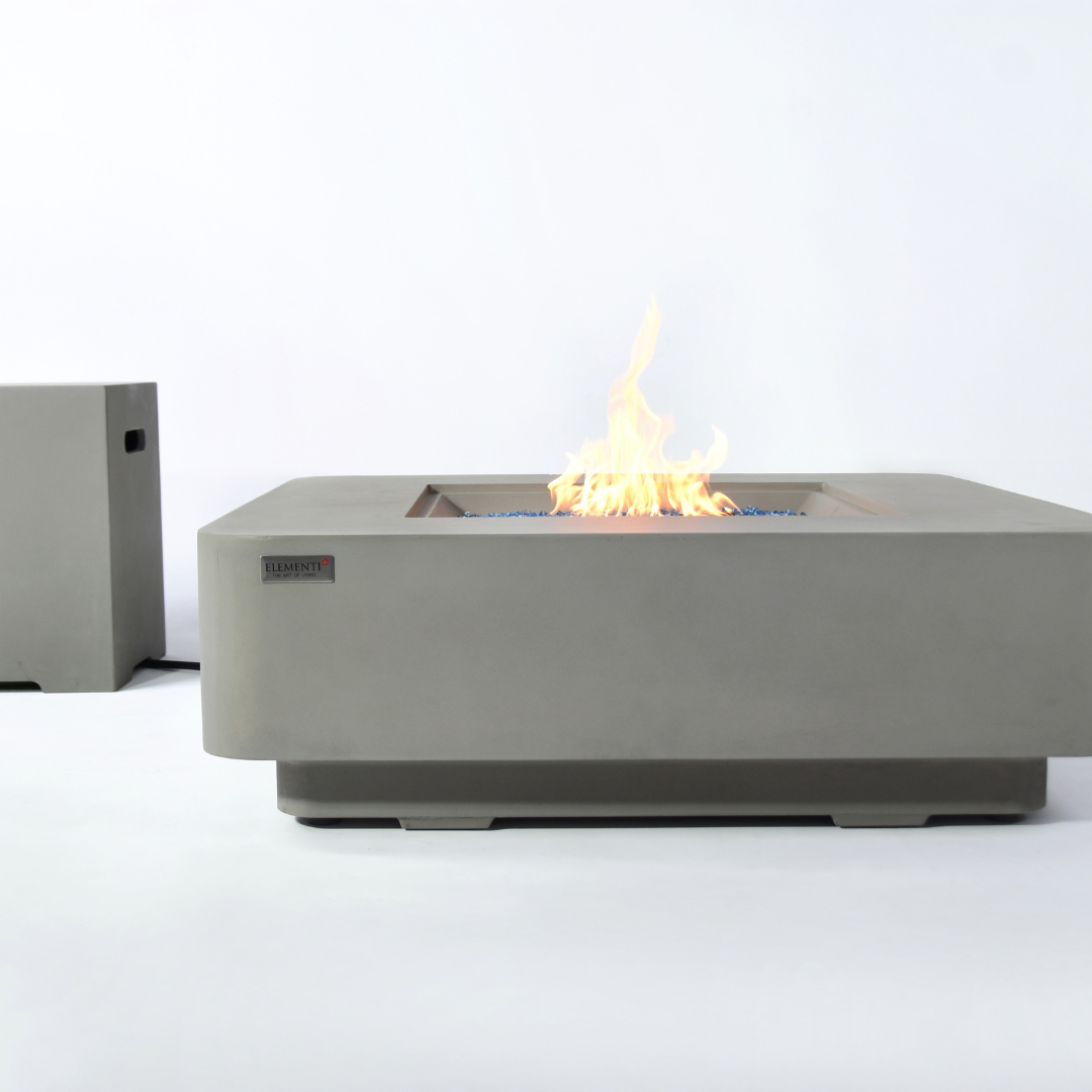 ELEMENTI PLUS LUCERNE Fire Table - Light Gray