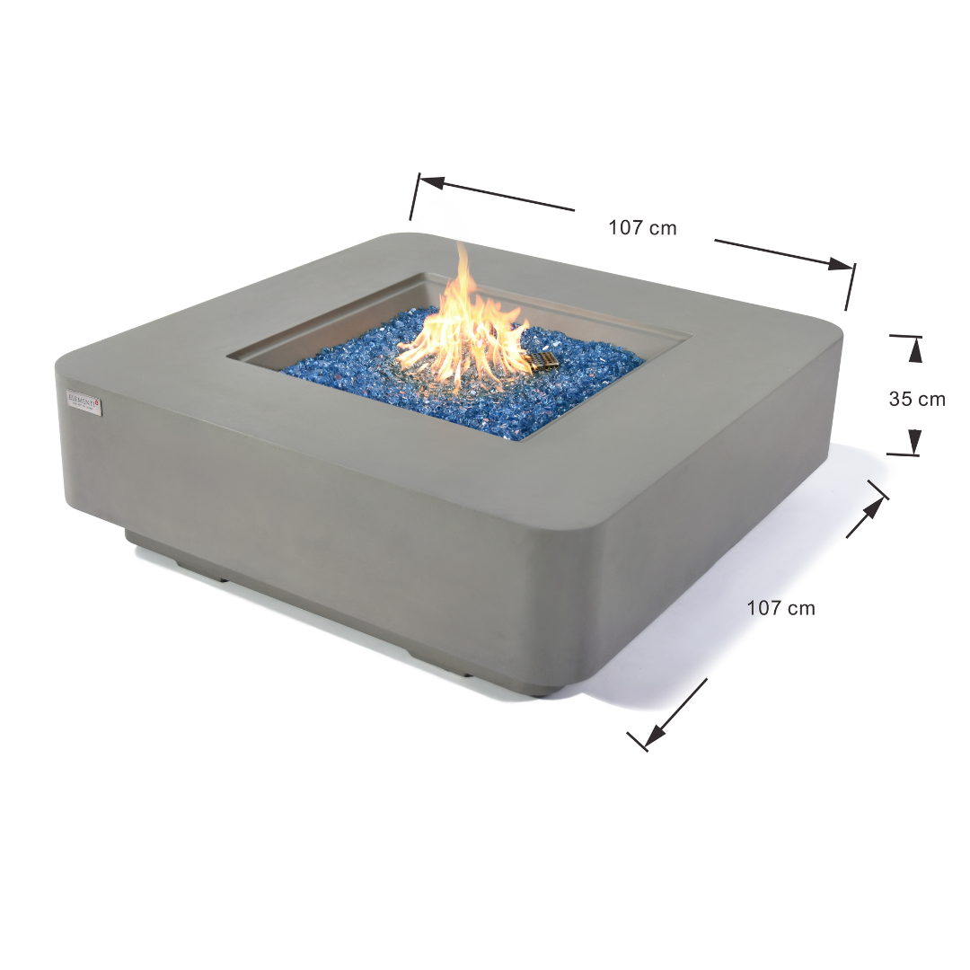 ELEMENTI PLUS LUCERNE Fire Table - Light Gray