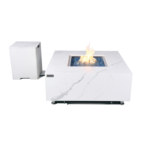 ELEMENTI PLUS BIANCO Marble Porcelain Fire Table