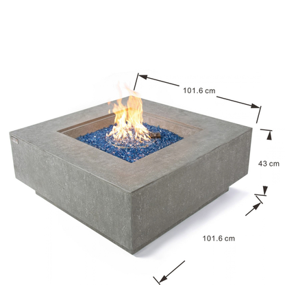 ELEMENTI PLUS VICTORIA Fire Table Light Gray