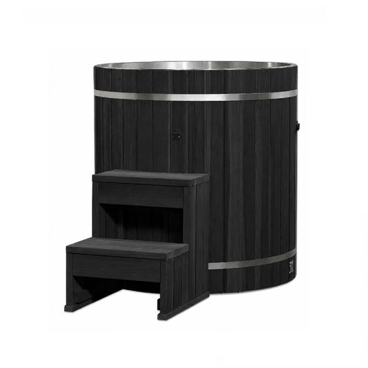 ***New 2026 Model*** Dynamic Cold Therapy Barrel 304 Stainless Steel Cold Plunge - Black Exterior
