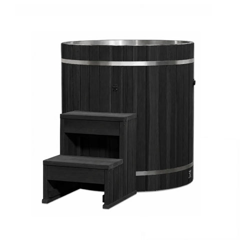 ***New 2026 Model*** Dynamic Cold Therapy Barrel 304 Stainless Steel Cold Plunge - Black Exterior