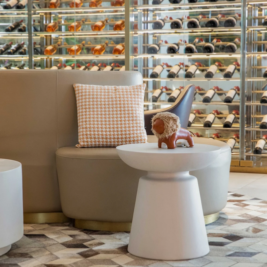 Elementi Kylix Side Table - Cream White