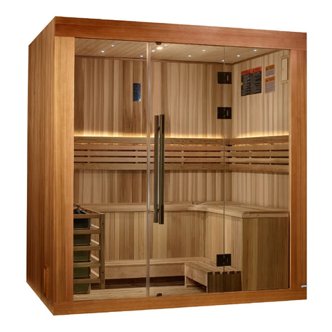 2025 Golden Designs Updated "Copenhagen" 3 Person Traditional Sauna (GDI-7389-02)