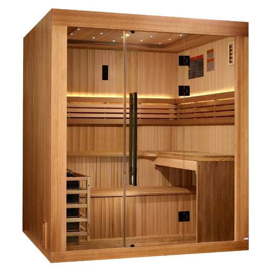 2025 Golden Designs Updated "Osla" 6 Person Traditional Sauna (GDI-7689-02)