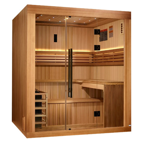 2025 Golden Designs Updated "Osla" 6 Person Traditional Sauna (GDI-7689-02)