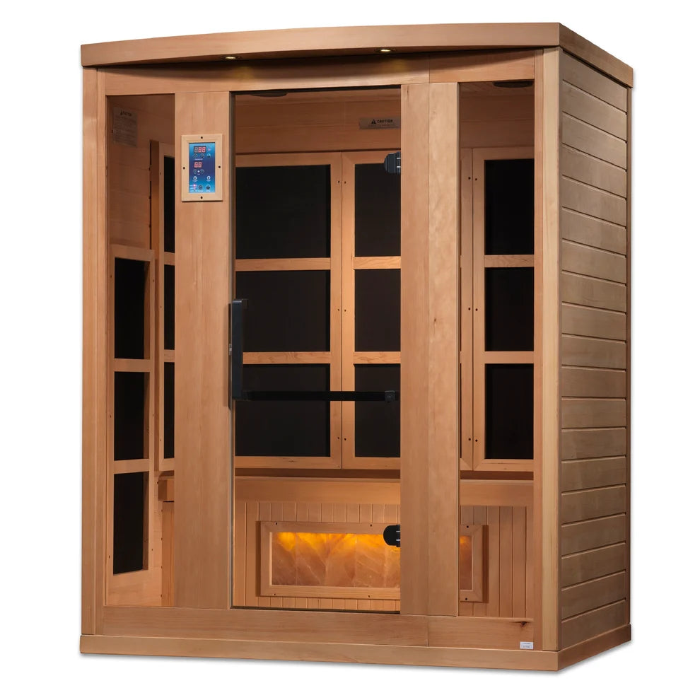 Retired in 2024*** Golden Designs "Hotel Edition" 3 Person Near Zero EMF with Himalayan Salt Bar (GDI-8030-H3)