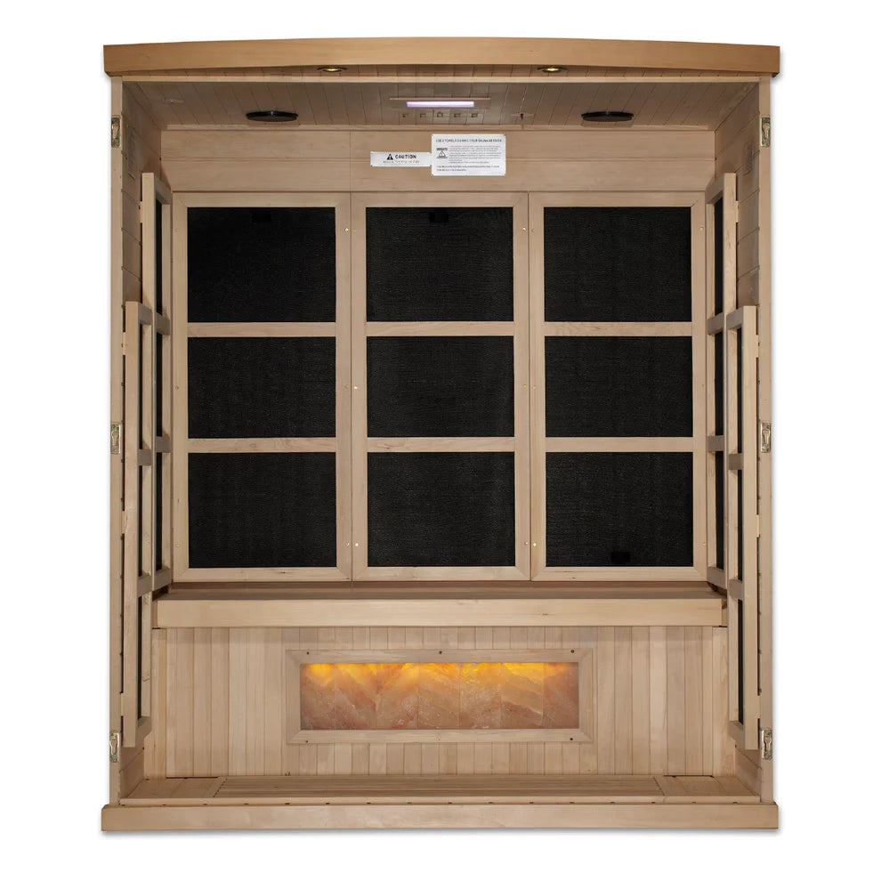 Retired in 2024*** Golden Designs "Hotel Edition" 3 Person Near Zero EMF with Himalayan Salt Bar (GDI-8030-H3)