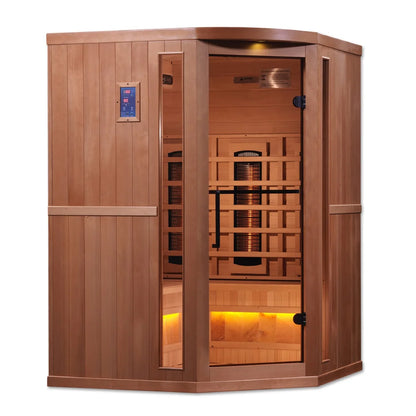 Retired in 2024*** Golden Designs "Reserve Edition" 3 Person Full Spectrum with Himalayan Salt Bar (GDI-8035-02)