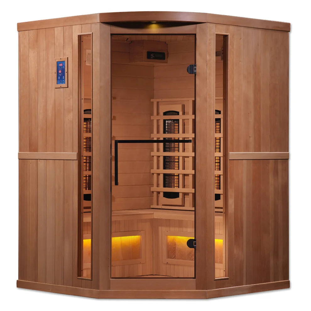 Retired in 2024*** Golden Designs "Reserve Edition" 3 Person Full Spectrum with Himalayan Salt Bar (GDI-8035-02)