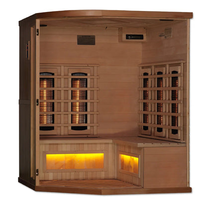 Retired in 2024*** Golden Designs "Reserve Edition" 3 Person Full Spectrum with Himalayan Salt Bar (GDI-8035-02)