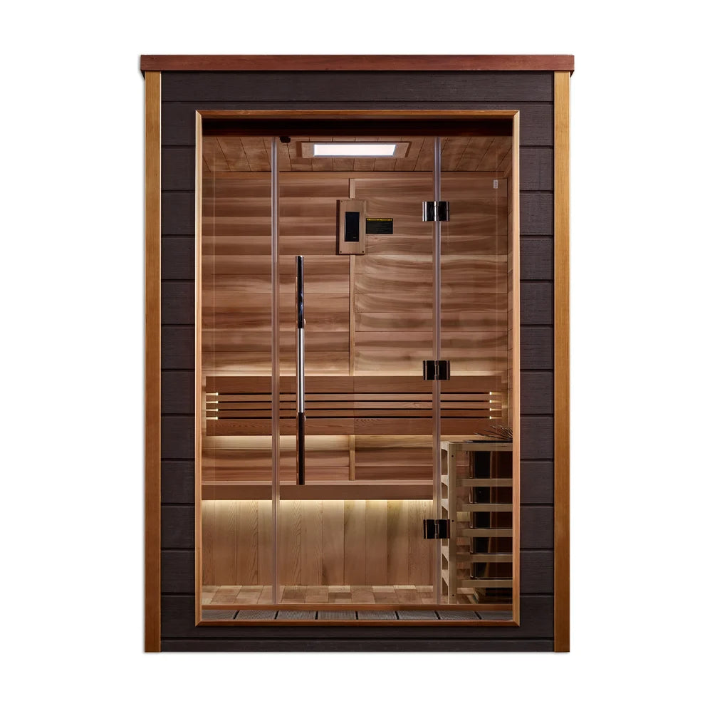 Golden Designs "Narvik" 2 Person Outdoor-Indoor Traditional Sauna (GDI-8202-01)