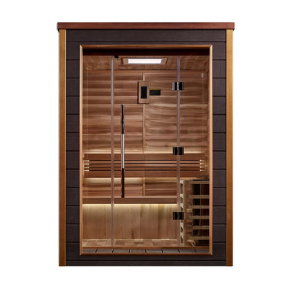 Golden Designs "Narvik" 2 Person Outdoor-Indoor Traditional Sauna (GDI-8202-01)