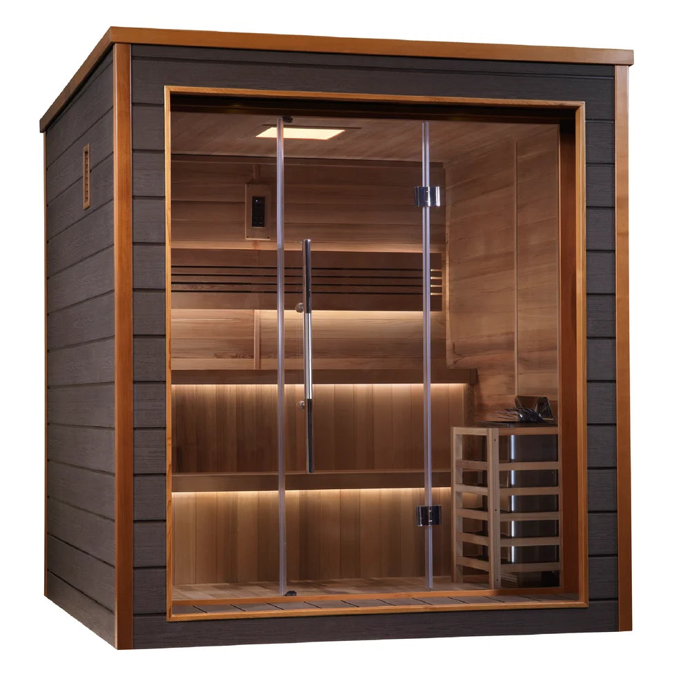 Golden Designs "Bergen" 6 Person Outdoor-Indoor Traditional Sauna (GDI-8206-01)